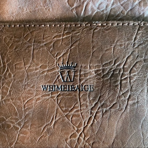 Weimeibaige Connie Wilderness Brown Vegan Leather Tote Bag - Picture 2 of 11